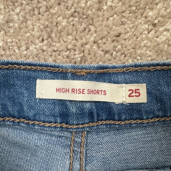 Levi’s Blue Distressed Jean Shorts for Women - Picture 3 of 3
